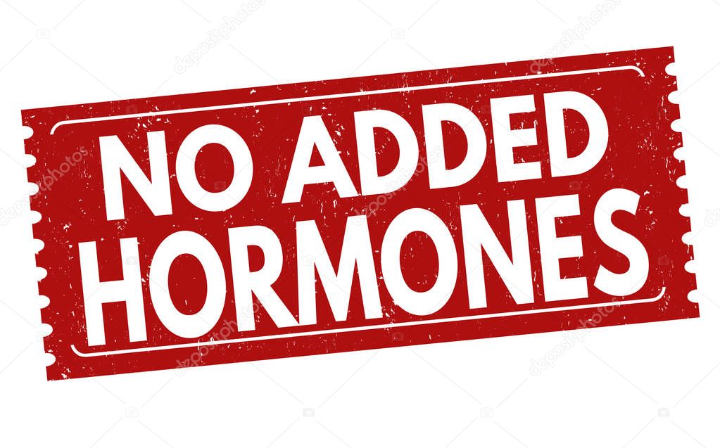 No added hormones sign or stamp