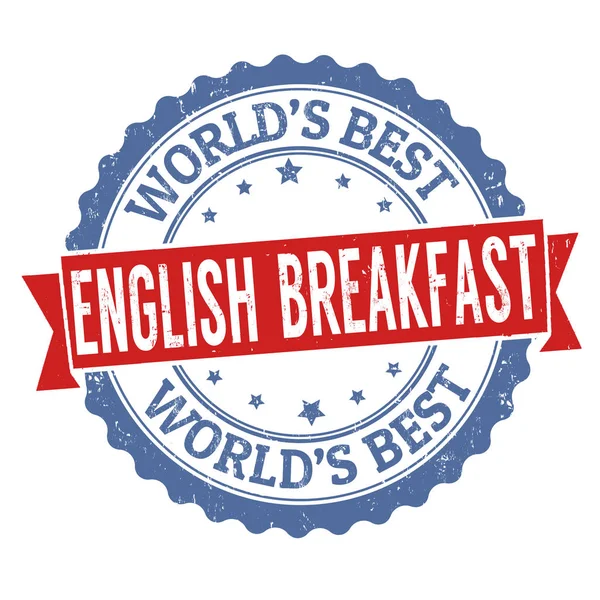 Sinal de pequeno-almoço inglês ou carimbo —  Vetores de Stock