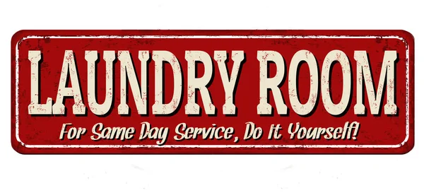Çamaşırhane odası vintage metal işareti