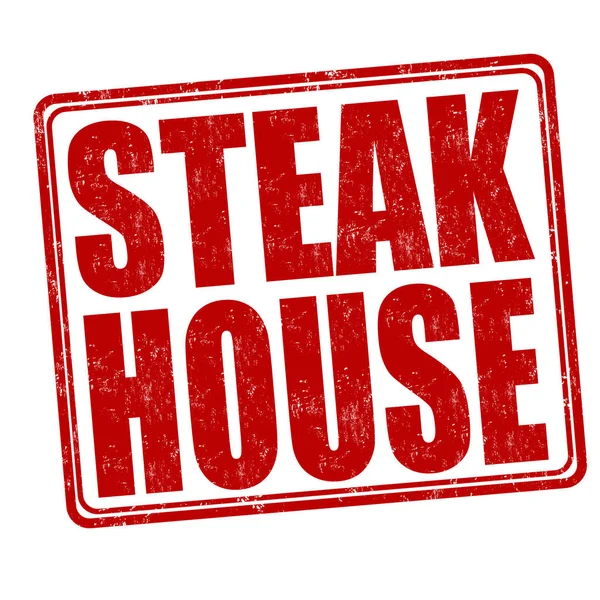 Steak Hausschild oder Stempel — Stockvektor