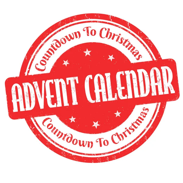 Advent kalender tecken eller stämpel — Stock vektor
