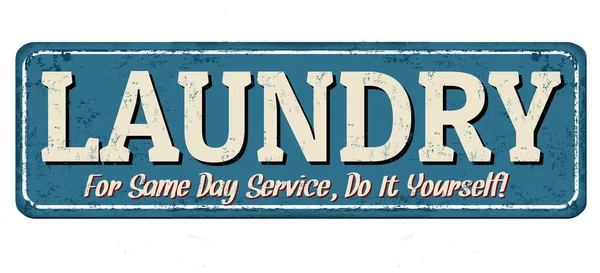Çamaşırhane vintage metal işareti