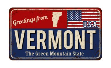 Vermont vintage paslı metal selamlar imzalamak