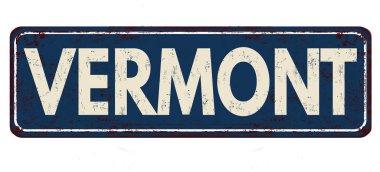 Vermont vintage paslı metal işareti