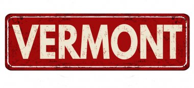 Vermont vintage paslı metal işareti