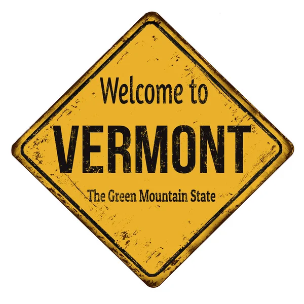 Vermont vintage paslı metal işareti için hoş geldiniz