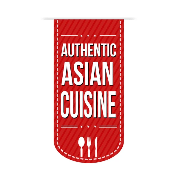 Auténtico asiático cocina banner diseño — Vector de stock