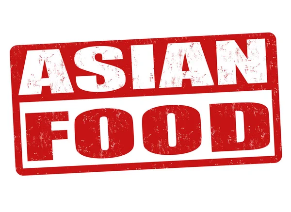 Panneau ou timbre alimentaire asiatique — Image vectorielle