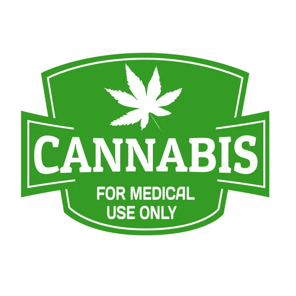 Signe ou timbre médical de cannabis — Image vectorielle