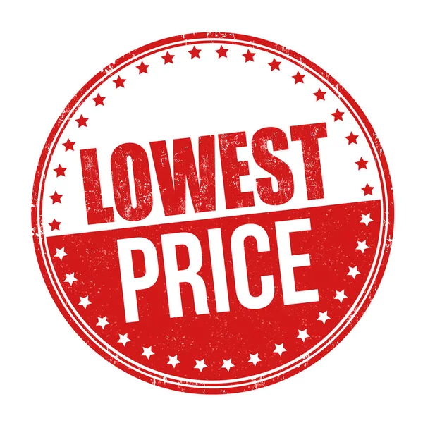 Najniższa cena znak lub pieczęć — Wektor stockowy