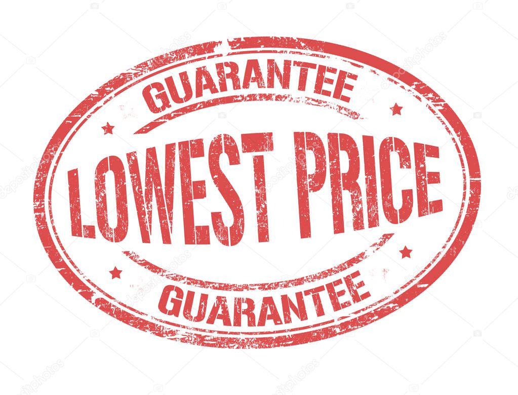 Lowest price sign or stamp