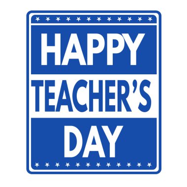 Mutlu öğretmenin gün işareti veya damga