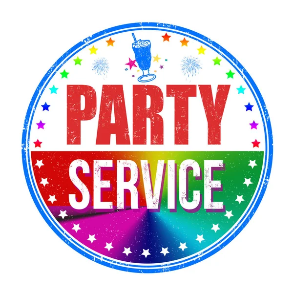 Party service sign or stamp — Stock Vector