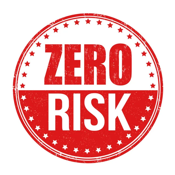 Zero risk sign or stamp — Stock Vector