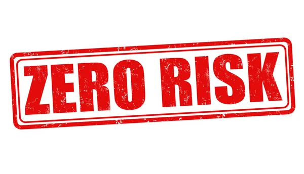 Zero ryzyka znak lub pieczęć — Wektor stockowy