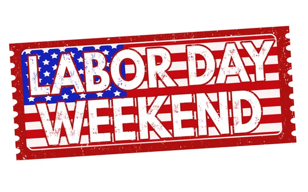 Labor day weekend znak lub pieczęć — Wektor stockowy