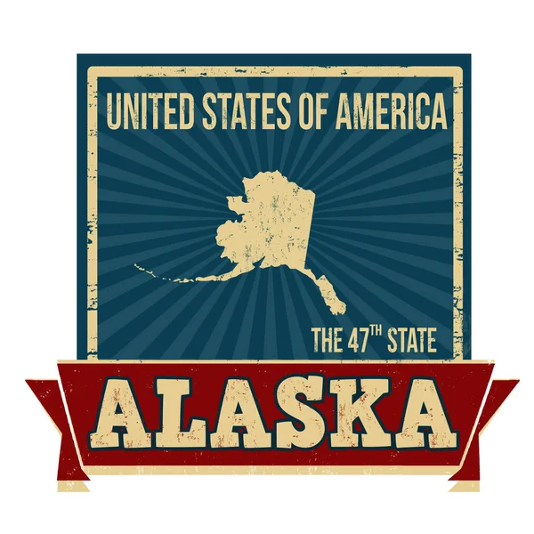 Alaska tecken eller stämpel — Stock vektor
