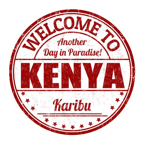 Bienvenue au Kenya signe ou timbre — Image vectorielle