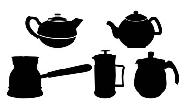 Demlik ve su ısıtıcısı Icon set 