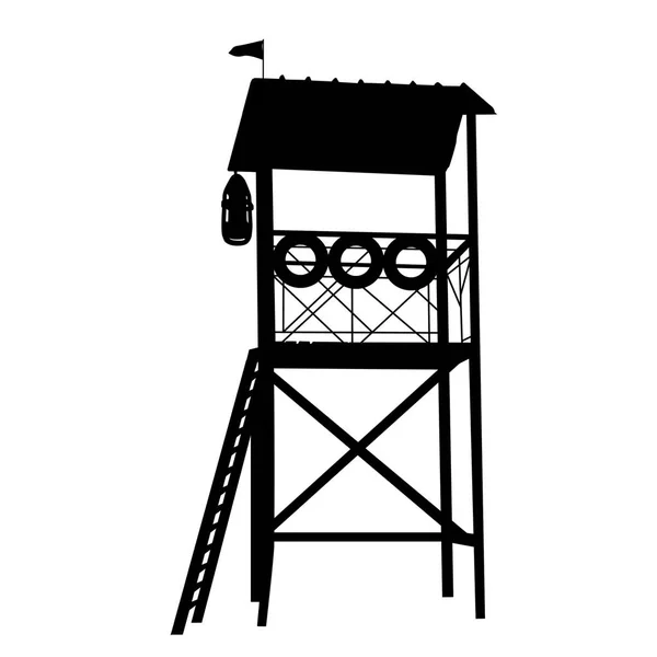 Torre salvavidas de madera — Archivo Imágenes Vectoriales