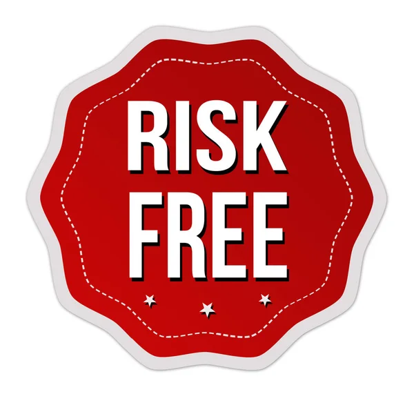 Risk free label or sticker — Stock Vector