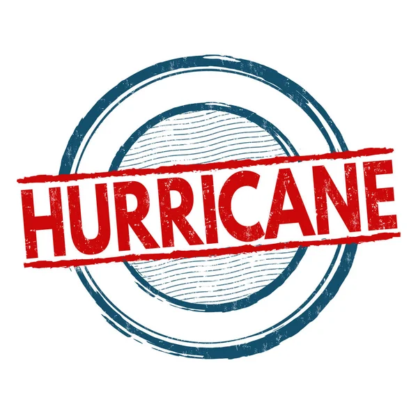 Hurricane sign or stamp — Stock Vector