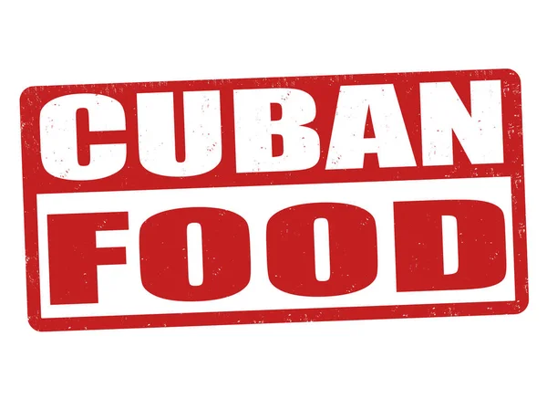 Plaque alimentaire cubaine ou timbre — Image vectorielle