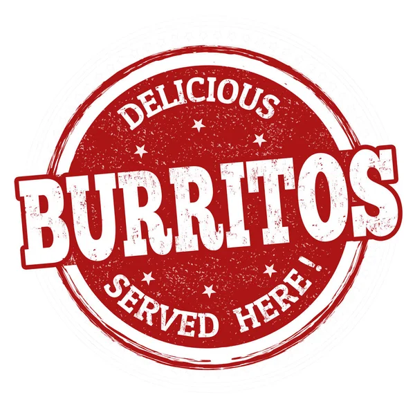 Burritos segno o timbro — Vettoriale Stock