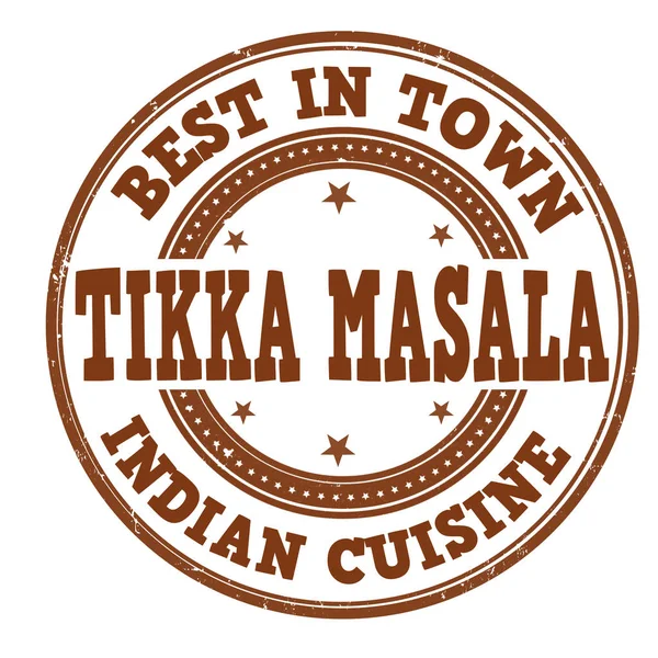 Tikka masala Zeichen oder Stempel — Stockvektor