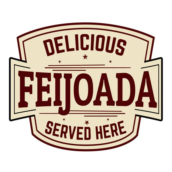 Feijoada sign or stamp — Stock Vector