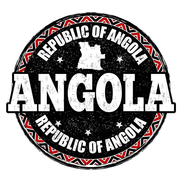 Tanda Angola atau stempel - Stok Vektor