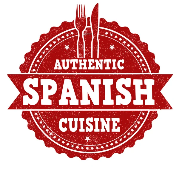 Spanish cuisine sign or stamp — Stock Vector