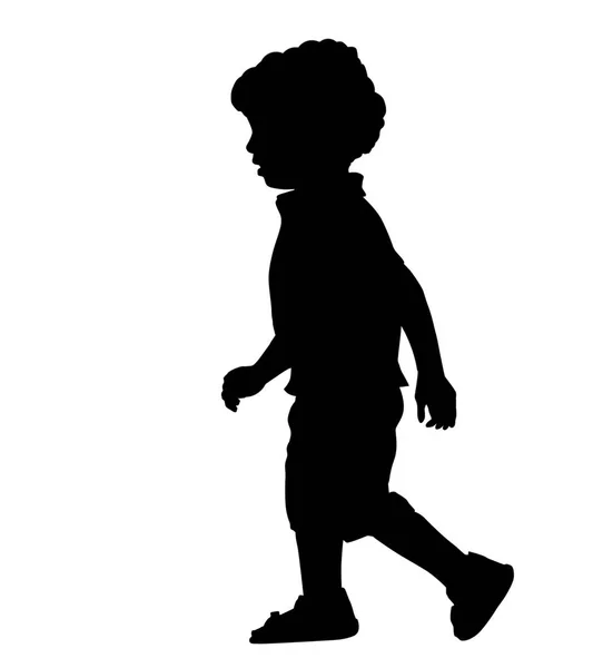 Een kleine jongen silhouet — Stockvector
