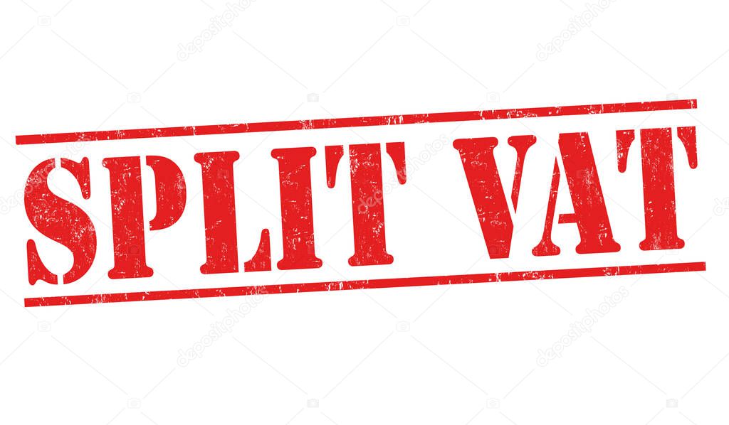 Split vat sign or stamp