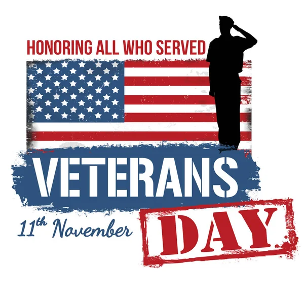 Veterans day affisch — Stock vektor