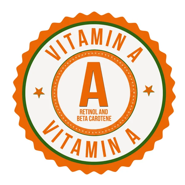 Vitamin A  label or sticker — Stock Vector