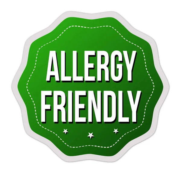 Алергія дружня етикетка або наклейка — стоковий вектор