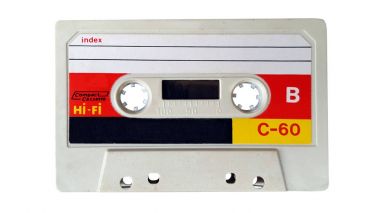 Vintage ses teyp kaseti yakın çekim