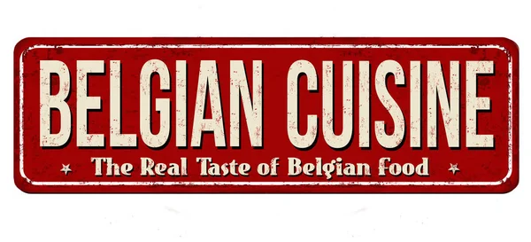 Belçika mutfağı vintage paslı metal işareti