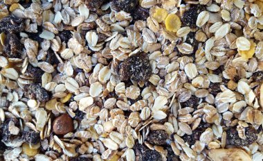 Arka planını Kuruyemiş ile müsli