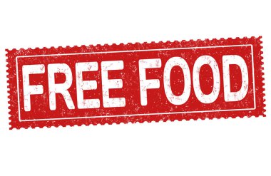 Bedava yemek işareti veya damga