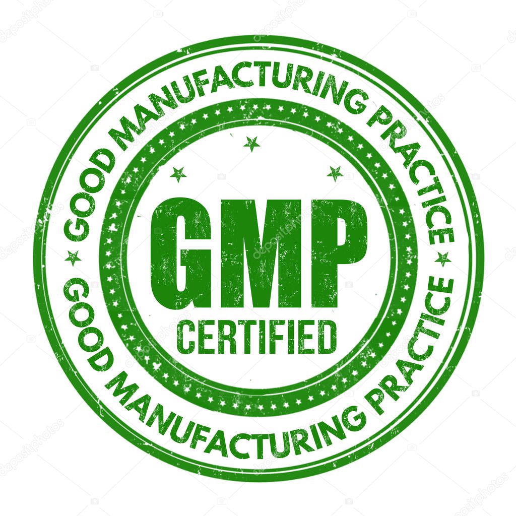 Good Manufacturing Practice ( GMP ) sign or stamp