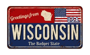 Wisconsin vintage paslı metal selamlar imzalamak