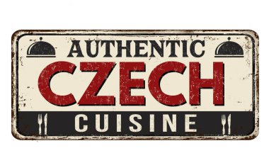 Otantik çek mutfağı vintage paslı metal işareti