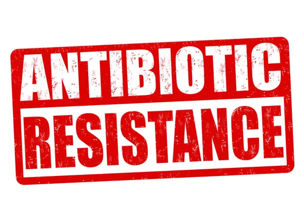 Antibiyotik direnci işareti veya damga — Stok Vektör