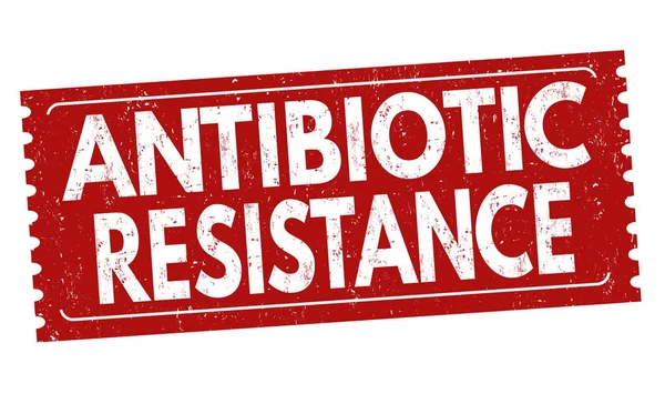 Antibiotic resistance sign or stamp — Stock Vector