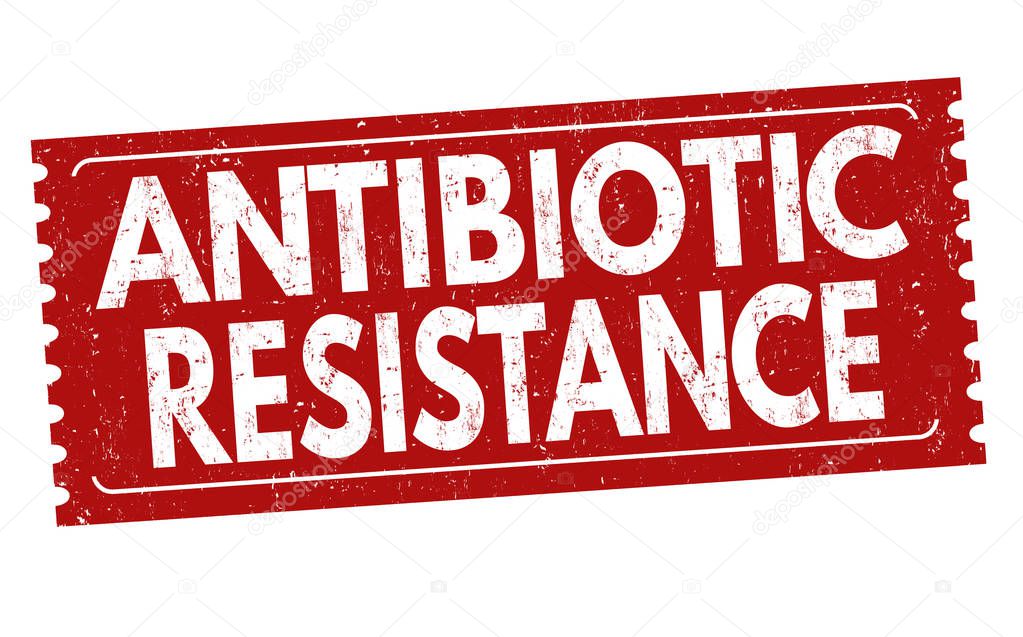 Antibiotic resistance sign or stamp