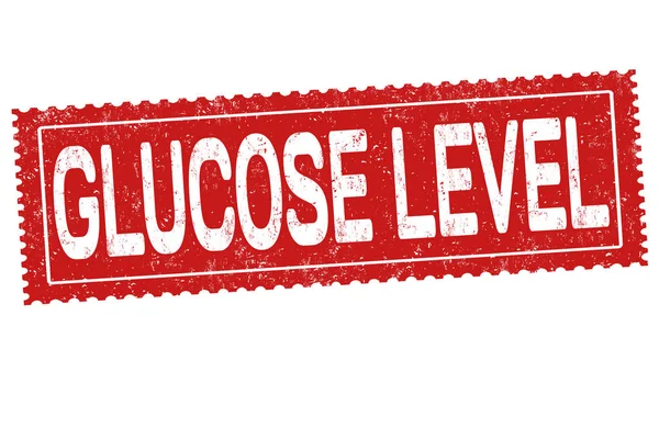 Glukózy úrovni podepsat nebo razítko — Stockový vektor