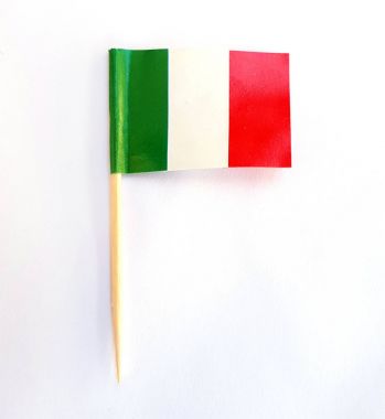 Miniature paper flag pointer Italy clipart