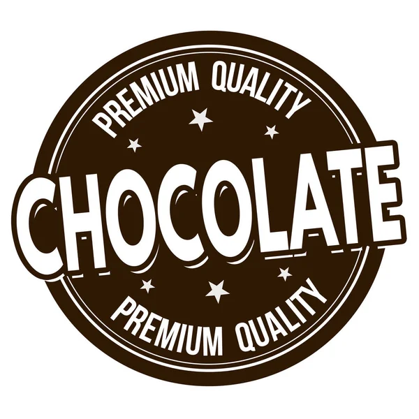 Chocolade etiket of stempel — Stockvector